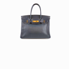 Hermès Birkin 30 Blue Indigo Cushbell - A Square Stamp
