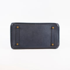 Hermès Birkin 30 Blue Indigo Cushbell - A Square Stamp