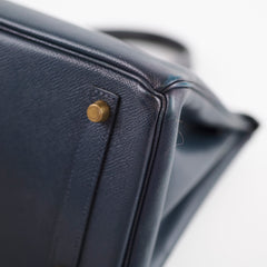 Hermès Birkin 30 Blue Indigo Cushbell - A Square Stamp