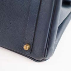 Hermès Birkin 30 Blue Indigo Cushbell - A Square Stamp