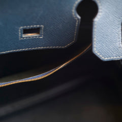 Hermès Birkin 30 Blue Indigo Cushbell - A Square Stamp