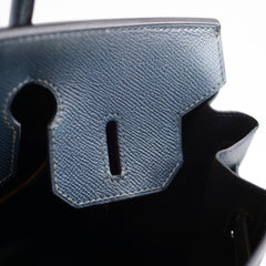 Hermès Birkin 30 Blue Indigo Cushbell - A Square Stamp