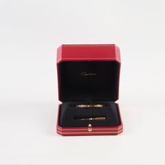 Cartier Love Bracelet SM Size 15 Pink Gold 6 Diamonds