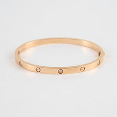 Cartier Love Bracelet SM Size 15 Pink Gold 6 Diamonds