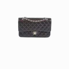 Chanel Caviar Double Classic Flap Black Microchipped