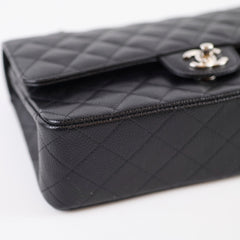 Chanel Caviar Double Classic Flap Black Microchipped