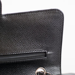 Chanel Caviar Double Classic Flap Black Microchipped
