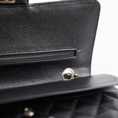 Chanel Caviar Double Classic Flap Black Microchipped