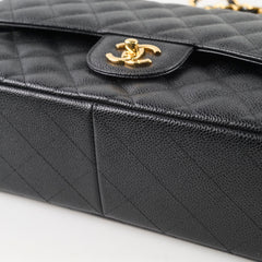 Chanel Classic Double Flap Jumbo Caviar Black