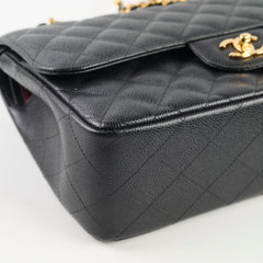 Chanel Classic Double Flap Jumbo Caviar Black
