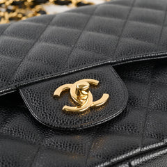 Chanel Classic Double Flap Jumbo Caviar Black