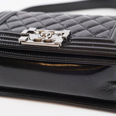 Chanel Small Boy Patent Black