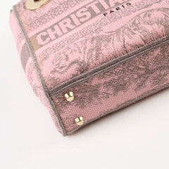 Christian Dior Lady Dior Mini Pink D-Lite Embroidered