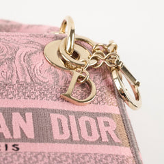 Christian Dior Lady Dior Mini Pink D-Lite Embroidered