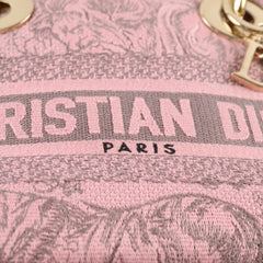 Christian Dior Lady Dior Mini Pink D-Lite Embroidered