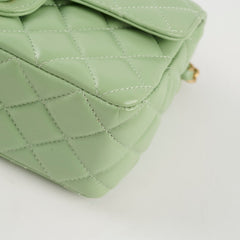 Chanel Mini Rectangular Top Handle Light Green Seasonal