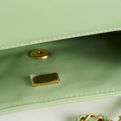 Chanel Mini Rectangular Top Handle Light Green Seasonal