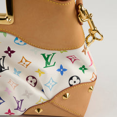 Louis Vuitton Judy MM Multicolor Blanc Takashi Murakami
