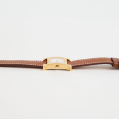 Hermes H Watch Gold PM with Barenia Strap