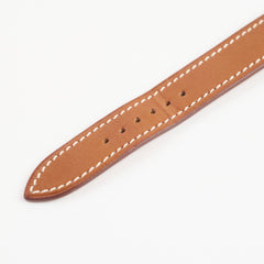 Hermes H Watch Gold PM with Barenia Strap
