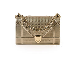 Christian Dior Diorama Medium Metallic Light Gold