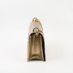 Christian Dior Diorama Medium Metallic Light Gold