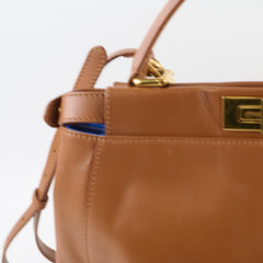 Fendi Medium Peekaboo Brown Nappa Calfskin