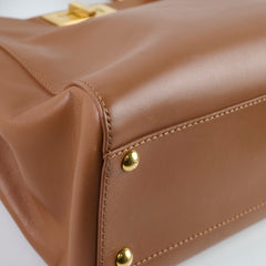 Fendi Medium Peekaboo Brown Nappa Calfskin