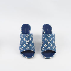 Louis Vuitton Denim Silhouette Mules Shoes Size 40