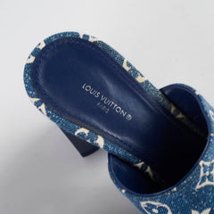 Louis Vuitton Denim Silhouette Mules Shoes Size 40