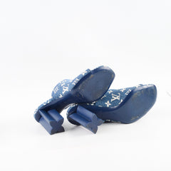 Louis Vuitton Denim Silhouette Mules Shoes Size 40