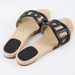 Hermès Famosa Espadrilles Black Shoes Size 40