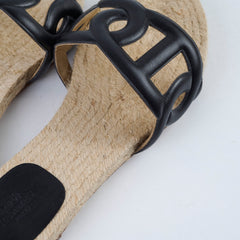 Hermès Famosa Espadrilles Black Shoes Size 40
