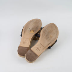 Hermès Famosa Espadrilles Black Shoes Size 40
