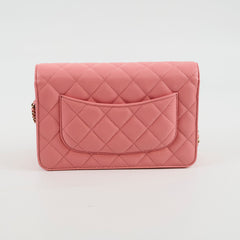 Chanel Wallet On Chain WOC Caviar Pink