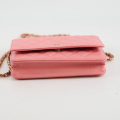 Chanel Wallet On Chain WOC Caviar Pink