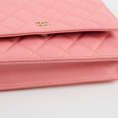 Chanel Wallet On Chain WOC Caviar Pink
