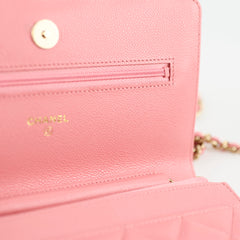 Chanel Wallet On Chain WOC Caviar Pink