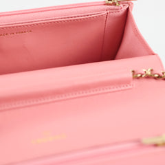 Chanel Wallet On Chain WOC Caviar Pink