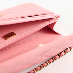 Chanel Wallet On Chain WOC Caviar Pink