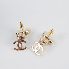 Chanel Pear Crystal Drop Earrings