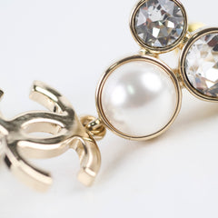Chanel Pear Crystal Drop Earrings