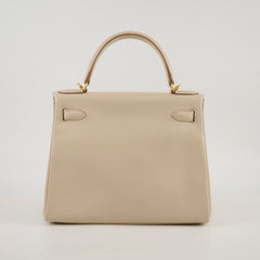 Hermès Hermes Kelly 28 Retourne Evercolour Beton C Stamp