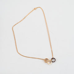 Cartier Love Pendant 3 Hoops Rose Gold with Diamonds/Brown Ceramic