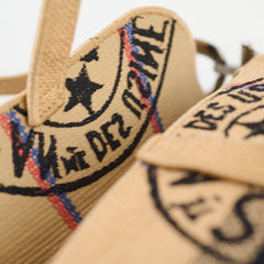 Christian Dior Medium Saddle Jute Canvas Union Motif Beige