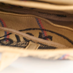 Christian Dior Medium Saddle Jute Canvas Union Motif Beige