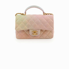 Chanel Top Handle Mini Rectangle Rainbow (microchip)