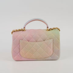 Chanel Top Handle Mini Rectangle Rainbow (microchip)