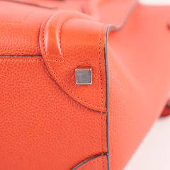 Celine Micro Luggage Grained Calfskin Red