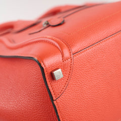 Celine Micro Luggage Grained Calfskin Red
